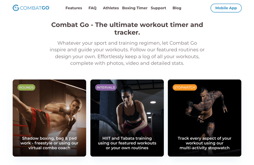 CombatGo (Timer Tinju dan Virtual Combo Coach) screenshot 1